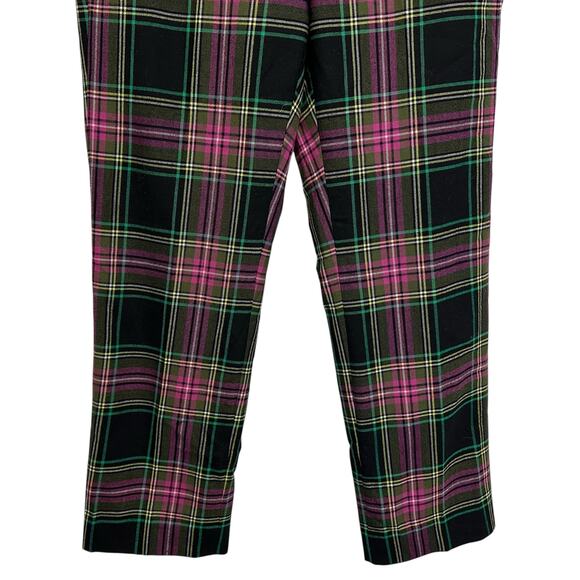 NWOT J. Crew Kate Straight-Leg Pant in Pink Stewart Tartan Plaid Wool Size 8 - Picture 6 of 12